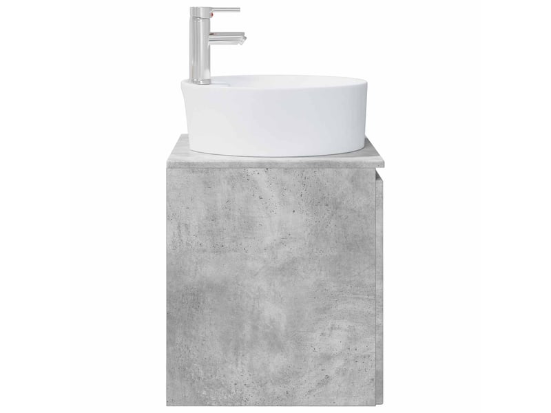  Vanité de lavabo mural, meuble de rangement gris béton 49.5x44.5x65 cm shl4629  - Conforama D