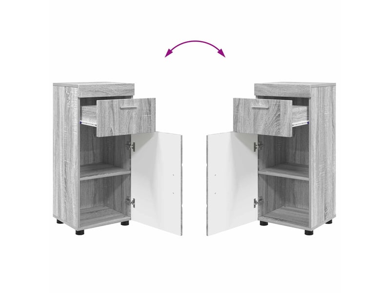  Ensemble d'armoire de salle de bain tulum gris sonoma cf62988  - Conforama E