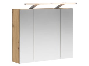 Amoire de salle de bain, meuble de salle de bain avec miroir chêne artisanal shl2411