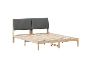 Lit 2 places 150x200 cm    coloris marron