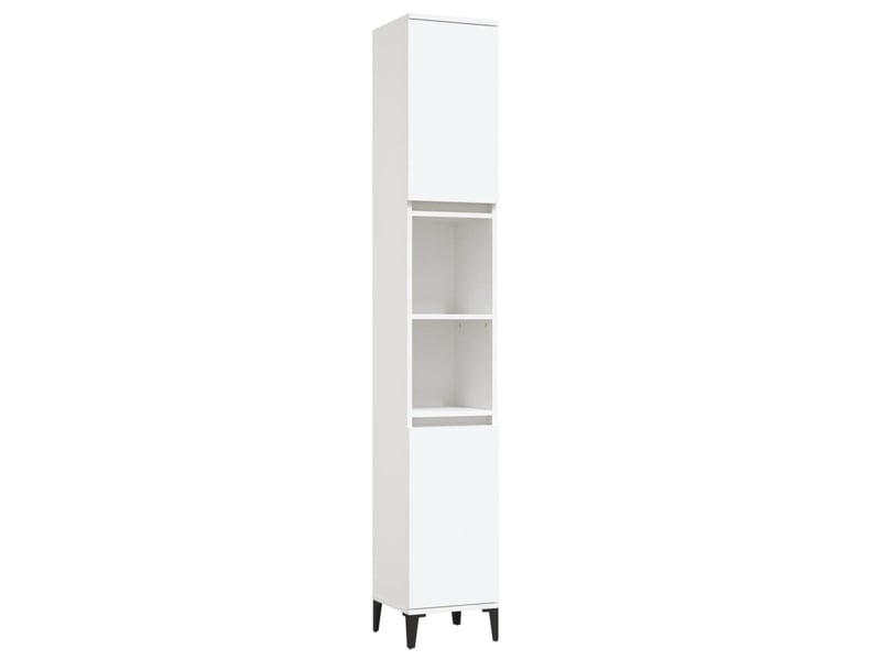  Ensemble de meubles salle de bain 3 pcs blanc bois d'ingénierie cf63937  - Conforama D
