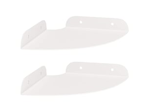 Lot de 2 étagères flottantes d'angle, étagères murales blanc 15 x 15 x 2 cm cf41643