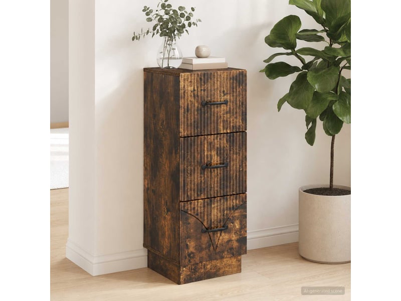 Armoire de rangement bureau, armoire à tiroirs 33 x 34.5 x 87 cm bois d'ingénierie shl6583 - Conforama D
