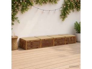 Lot de 4 coussins de siège, coussins d'assise soest 100 % polyester beige cf60301
