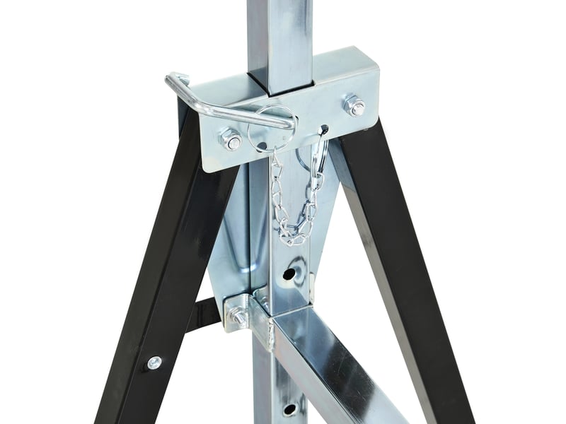  Lot de 2 tréteaux de sciage réglables 68 x 56 x 80-130 cm noirs en métal, pliables, charge 200 kg  - Conforama E