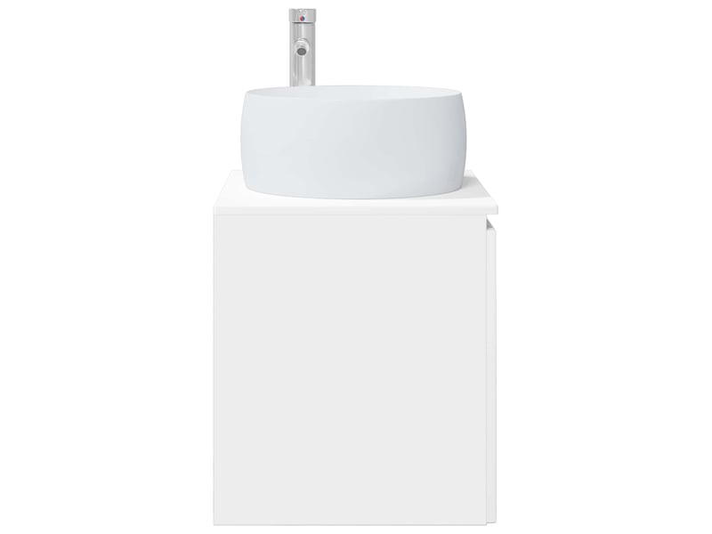  Vanité de lavabo mural, meuble de rangement blanc 49.5x44.5x66 cm shl9477  - Conforama D