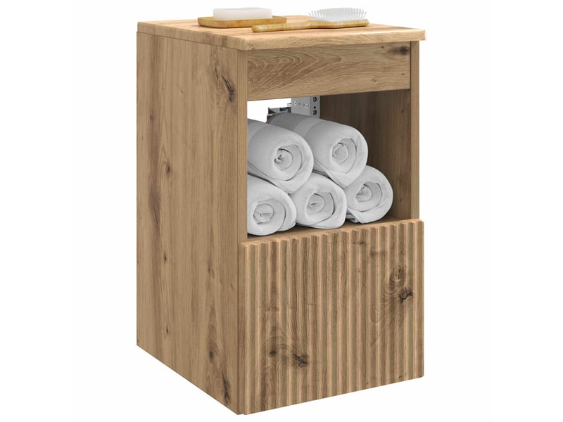  Armoire de salle de bain, meuble de rangement chêne artisanal 30x41x50 cm  - Conforama C
