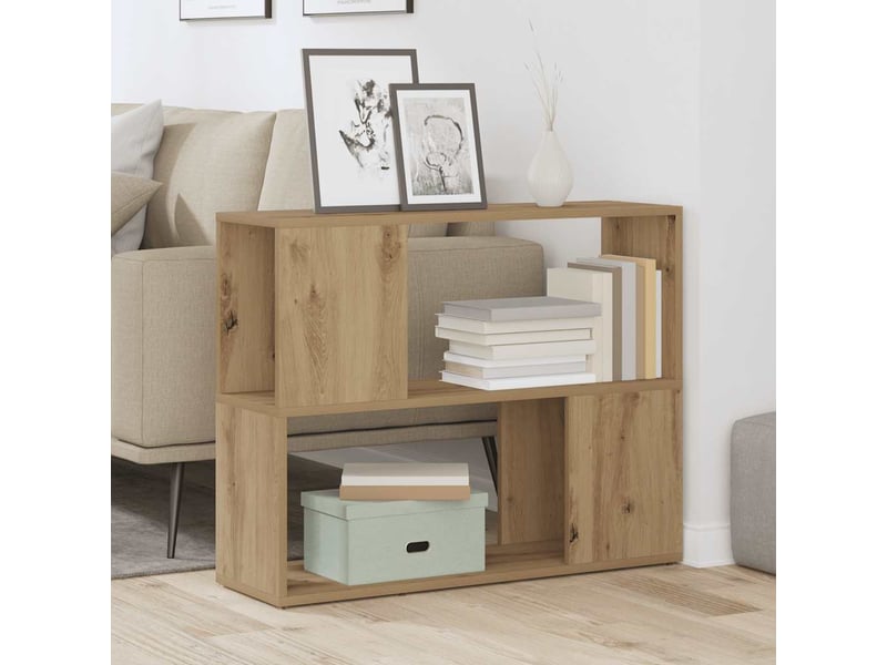  Bibliothèque chêne artisanal 80x24x63 cm  - Conforama C