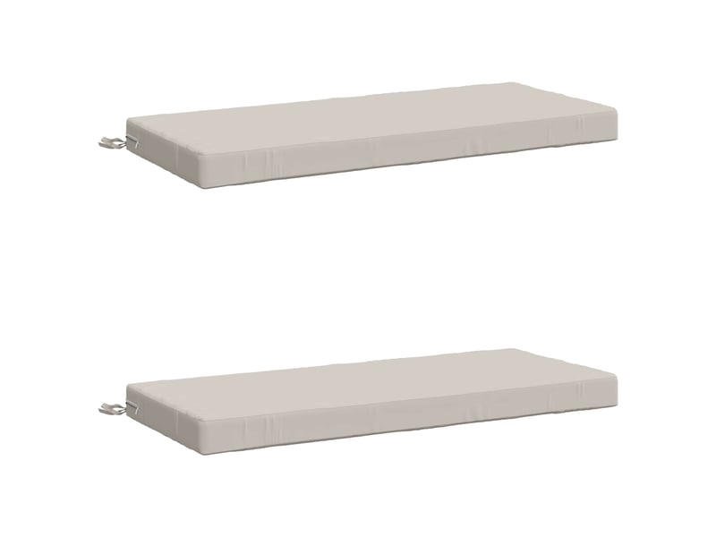  Lot de 2 coussins de banc, coussins d'assise soest 100 % polyester blanc cf57039  - Conforama B