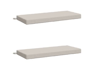 Lot de 2 coussins de banc, coussins d'assise soest 100 % polyester blanc cf57039