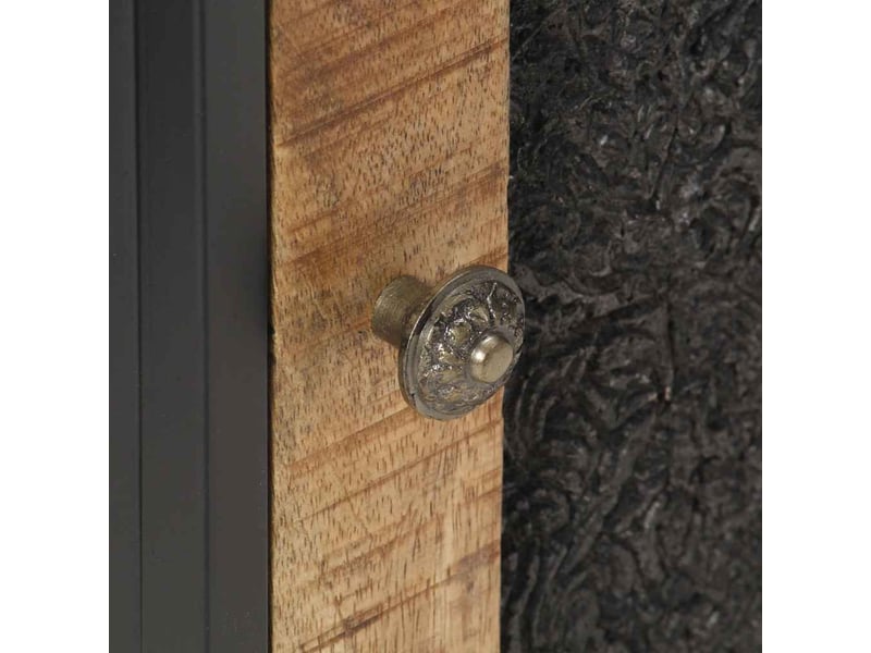  Table de chevet - cabinet de chevet - table de nuit 40x30x50 cm bois de manguier brut  - Conforama D