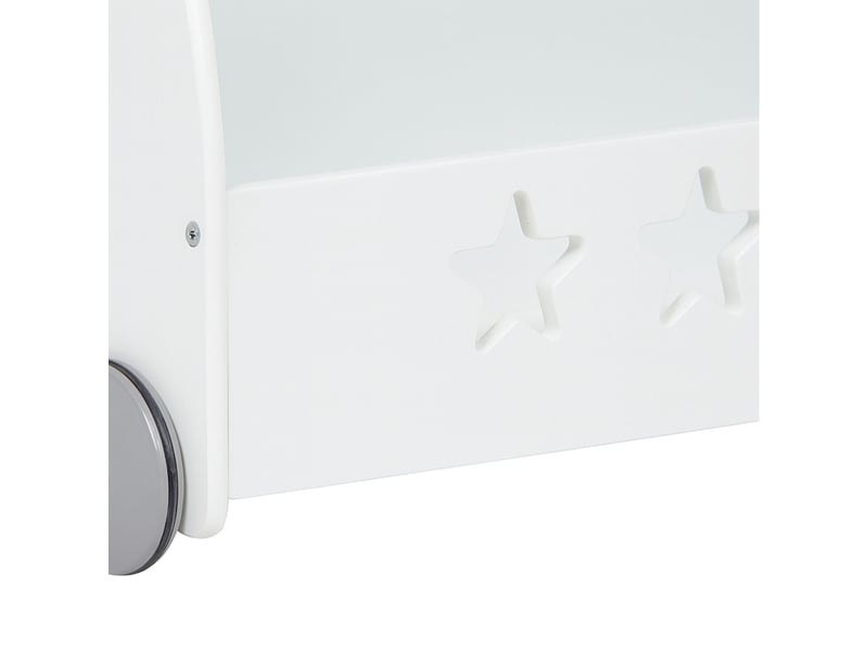  Étagère à livres mobile pour enfants 57 x 62 x 42 cm avec roulettes stable et bords arrondis en mdf blanc 13_0017700  - Conforama B