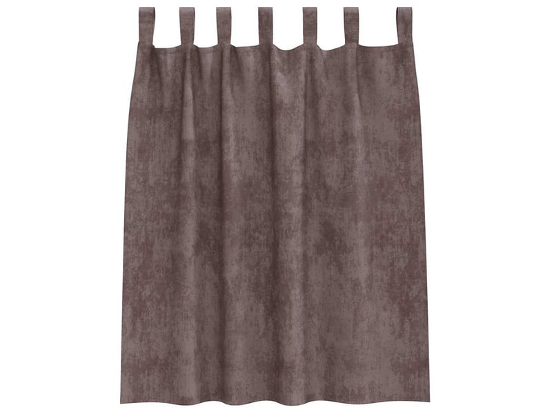  Lot de 2 rideaux en velours, rideaux de fenêtre marron 140 x 140 cm velours cf44229  - Conforama D