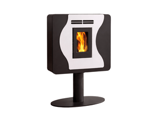 Poêle à granulés étanche corina 6 kw - blanc