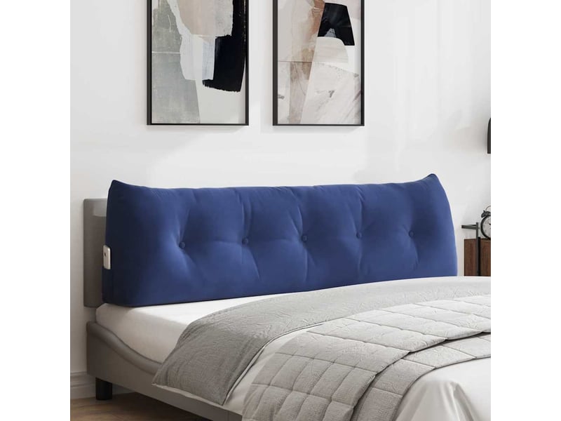  Coussin de dos, coussin de dossier bleu police 160 x 24 x 50 cm velours cf54561  - Conforama B