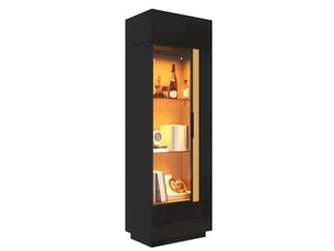 Vitrine coloris noir MEULVA - 60 cmx180 cm