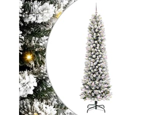 Sapin de noël artificiel, arbre de noël blanc 240 cm pvc, métal et plastique shl1241