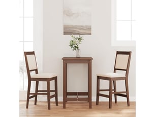 Lot de 2 tabouret de bar avec coussins en bois massif marron et caoutchouc shl3991