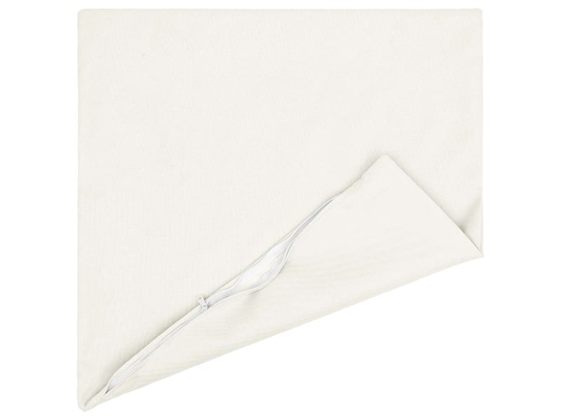  Lot de 2 coussins avec oreiller, coussins décoratifs heerlen blanc tissu cf50157  - Conforama C
