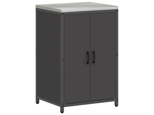 Meuble de rangement de cuisine hattem noir 60x50x92cm