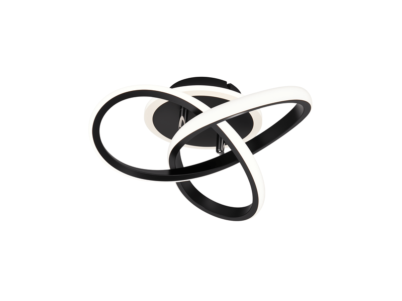  Plafonnier led 21w moderne avec fonction mémoire 3 températures 3000-6500k, lampe de plafond cri80 2100lm, lustre salon pour cuisine et chambre, noir OPULERANE TRADING LTD - Conforama A