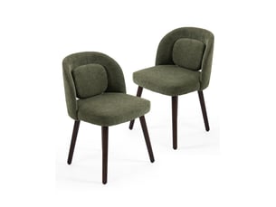 Lot de 2 chaises de salle à manger ergonomiques 50.5x47x77.5 cm vert foncé