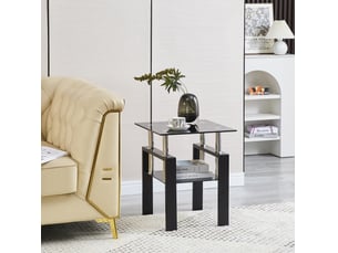Table basse carré(e) coloris noir <strong>BEAOK</strong> <strong></strong> - 45.01 cmx45.01 cm