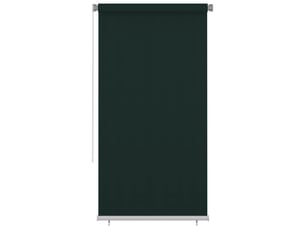 Store enrouleur, store roulant d'extérieur 125 (l) x 230 (h) cm vert foncé hdpe cf47318