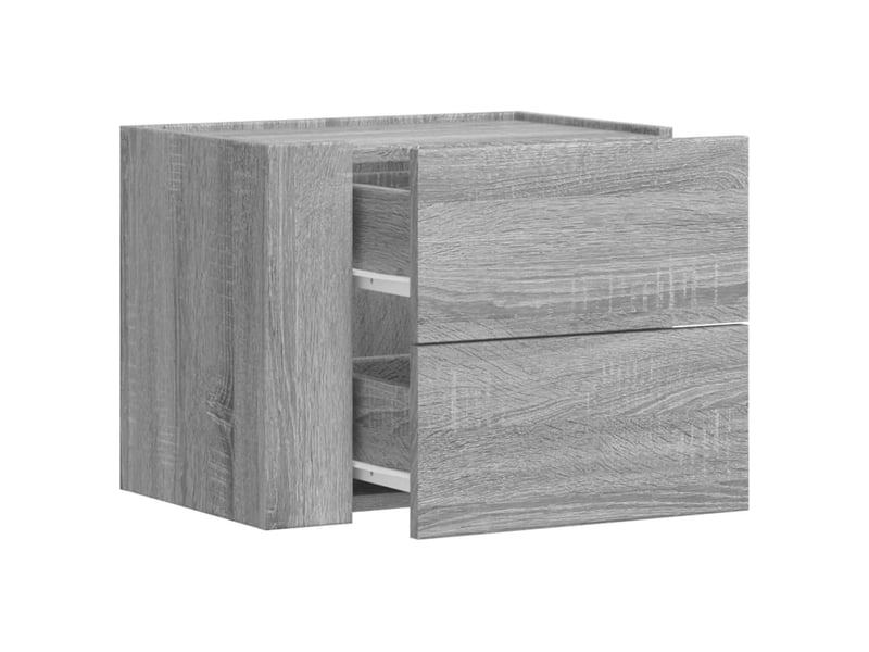  Table de chevet - cabinet de chevet - table de nuit murale sonoma gris 45x30x35 cm  - Conforama A