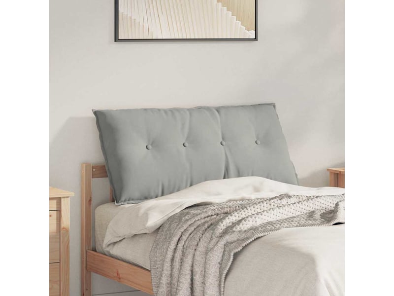  Coussin de dos, coussin de dossier gris clair 100 x 50 cm tissu en microfibre cf54643  - Conforama B