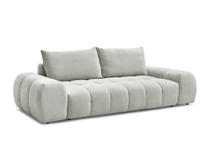 Canapé droit fixe BOBOCHIC EVEREST 3 places Tissu gris