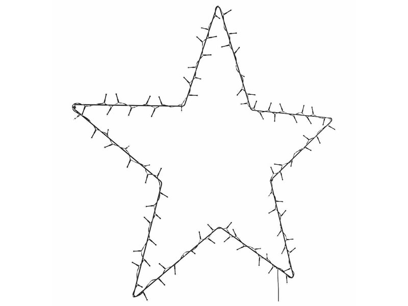  Lumières de noël silhouette d'étoile 115 led blanc chaud  - Conforama C