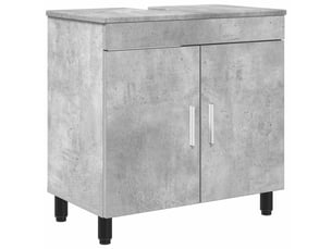 Unité de vanité de salle de bain, meuble de rangement gris béton 60x35x60 cm shl7392