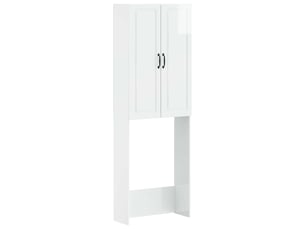Armoire de toilette, meuble de toilette utrecht blanc brillant 66x25.5x190 cm