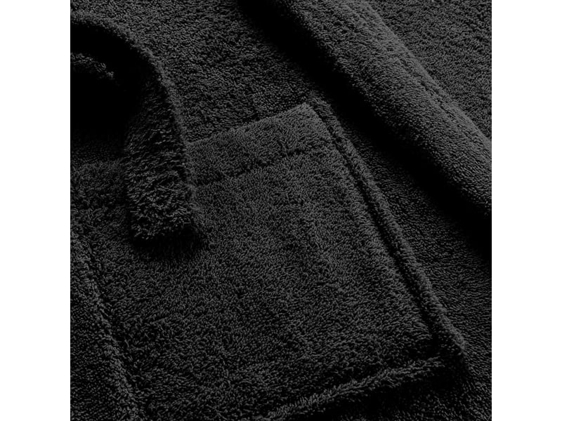  Peignoir col châle en coton tendresse noir  - Conforama C