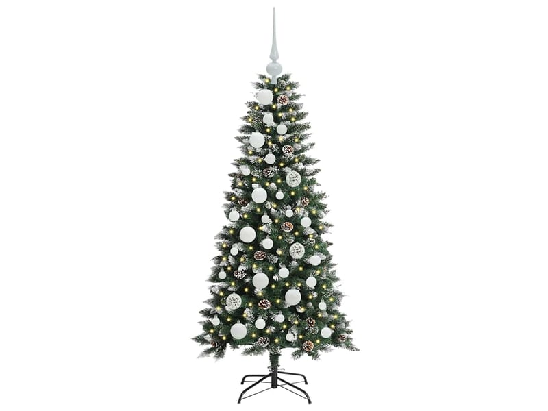  Sapin de noël artificiel, arbre de noël vert 120 cm pvc, plastique et acier shl9378  - Conforama C