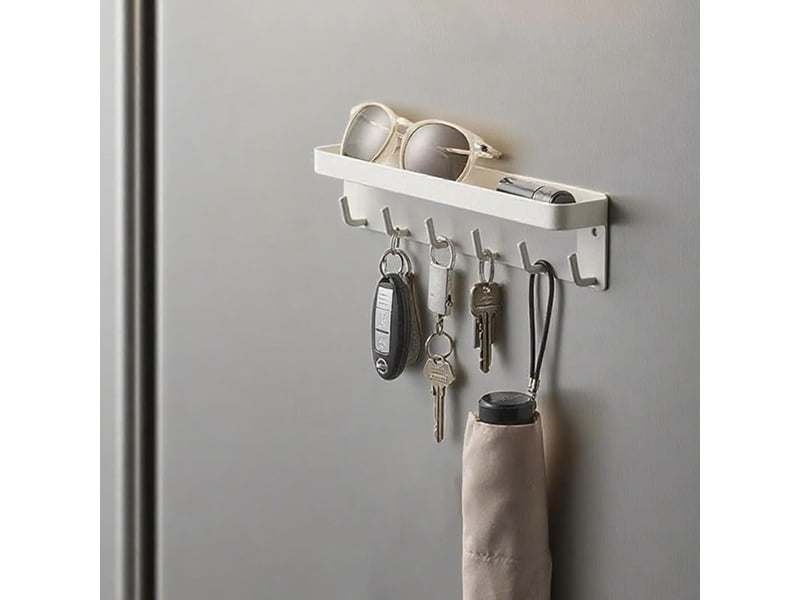  Crochets de support mural et porte-clés pour mur décoratif, organisateur de porte-clés -blanc  - Conforama E