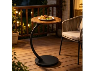 Table basse rond(e) coloris bicolore BEAUNIV - 40 cmx40 cm