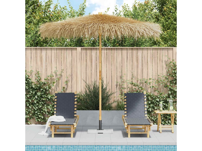  Parasol en bambou avec toit en feuille de bananier 210 cm  - Conforama B