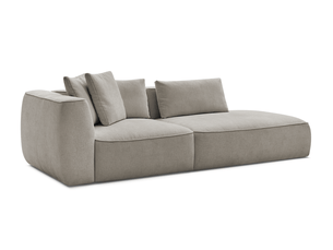 Canapé droit fixe BOBOCHIC LEOPOLD 3 places Tissu taupe