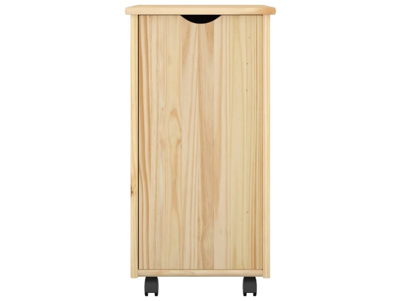  Caisson roulant de bureau marron 34 x 39 x 65,5 cm bois de pin massif  - Conforama D