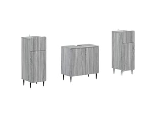 Ensemble de meuble de salle de bain 3 pièces zwolle sonoma gris cf63555