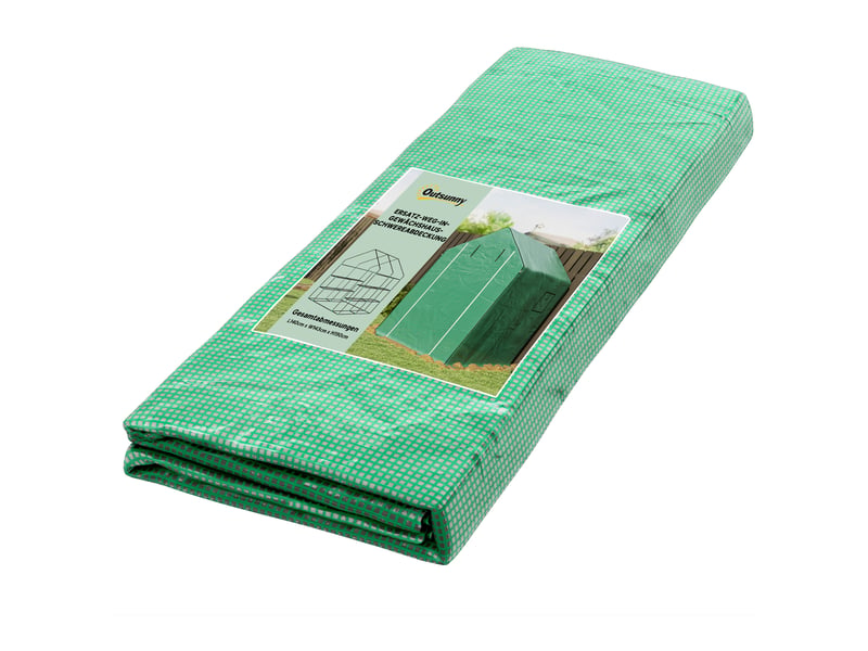  Film de protection pour serre, bâche de remplacement, imperméable, pour fenêtres et portes enroulables, format 140 x 143 x 190 cm, vert  - Conforama A