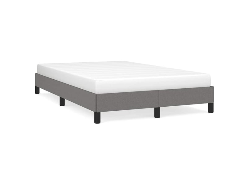  Lit double- lit adulte -  cadre de lit sans matelas gris foncé 120x190 cm tissu  - Conforama A