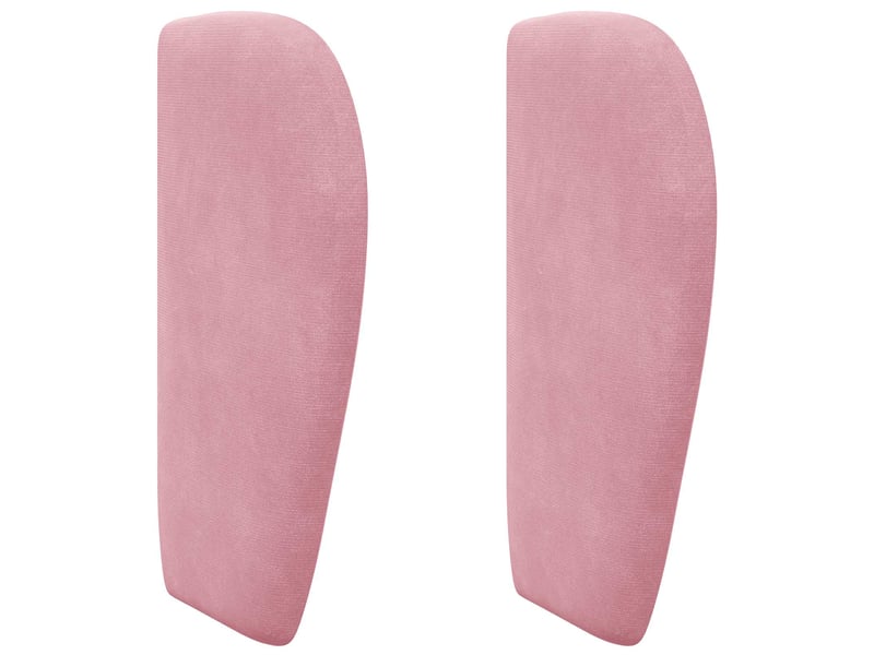Oreille de tête de lit | coussin de tête de lit rose 40 x 23 x 6 cm velours - Conforama B
