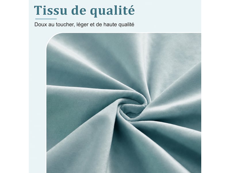  Lit coffre 140 x 200 cm en velours bleu avec rangement hydraulique extra-large, sans matelas  - Conforama E