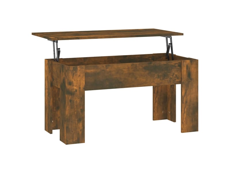  Table basse rectangulaire | table de salon chêne fumé 101x49x52 cm bois d'ingénierie shl3886  - Conforama A