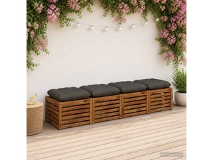 Lot de 4 coussins de siège, coussins d'assise vianen 100 % polyester anthracite cf60819