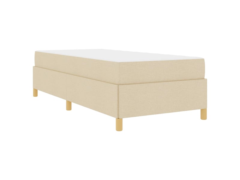  Lit simple- lit adulte -  cadre de lit crème 100 x 200 cm tissu  - Conforama C
