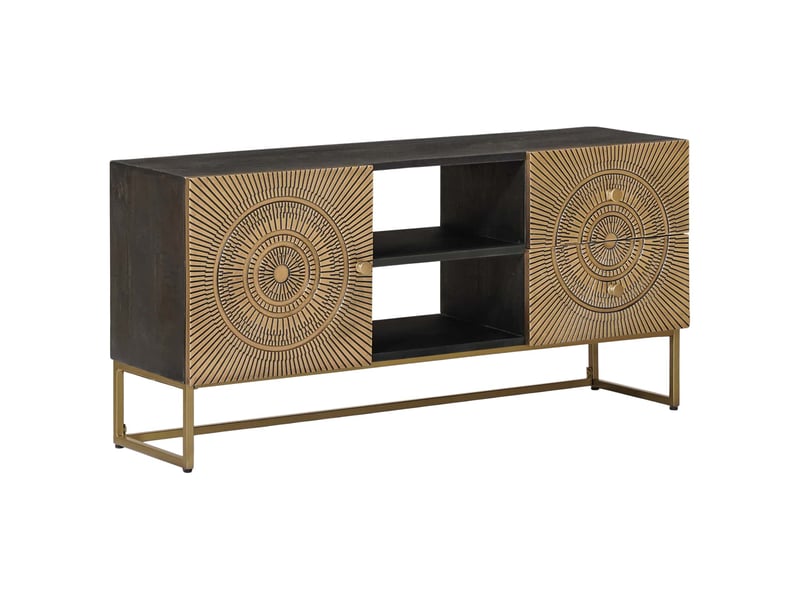  Meuble tv - banc tv - meuble de rangement avec tiroir avec étagère laiton 105 x 30 x 50 cm  - Conforama B